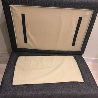 無印良品オットマン　デニムカバー付きの画像