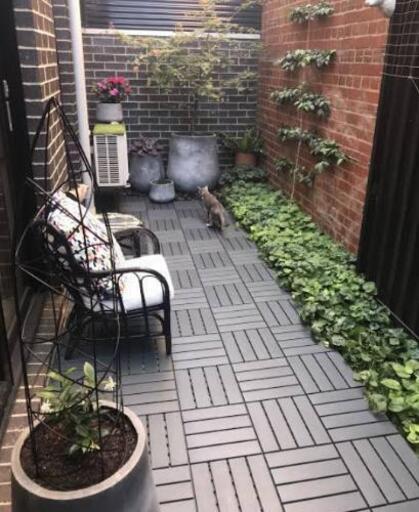 IKEA RUNNEN ウッドデッキ フロアデッキ　バルコニー　ベランダ　90枚