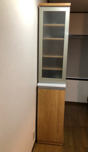 ニトリスリム食器棚40ライトブラウン