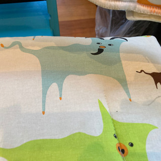 STOKKE TRIPP TRAPPキッズチェアライム＋ベビーセット＋クッションの画像