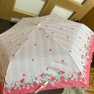 お話中マイメロ　折り畳み傘　晴雨兼用　UV加工　日傘の画像