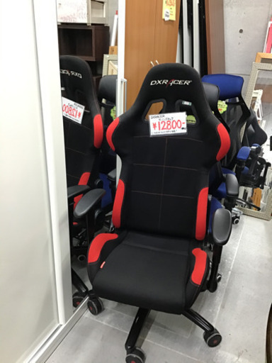 ●販売終了●DXRAERゲーミングチェア　ブラック/レッド　中古品　欠品有