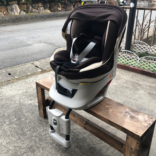 360度回転 リクライニング 0歳〜チャイルドシート エールべべ クルットNT プレミアム ブラウンオレ ALB831 カーメイト製の画像