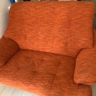 美品】NOCE(ノーチェ)2人がけオレンジソファー