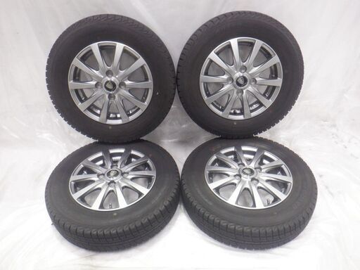 4Ｙ　販売済み　 100 4.00B +42 13インチ 社外品 MANARAY SPORT ES アルミ付 冬用タイヤ 145/80R13（YOKOHAMA iceGUARD iG30）4本 　バリ山　即決