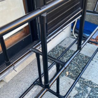 自作 メダカ 3段 ラック 棚 エアー配管済 イレクターパイプの画像