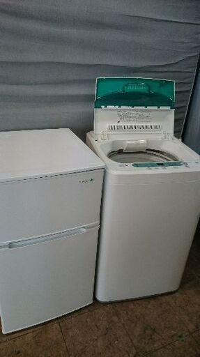 只今、商談中です。新春お買い得セットNo⑱！！HerbRelax（ヤマダ電機）YRZ-C09B1　ホワイト　2ドア冷凍冷蔵庫　90L 2018年製HerbRelax（ヤマダ電機）　YWM-T45A1 　全自動洗濯機 縦型 4.5kg 2016年製  2点セット！！