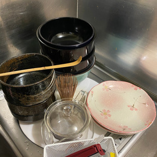 無料お茶セット・食器・弁当箱・お茶（賞味期限内）