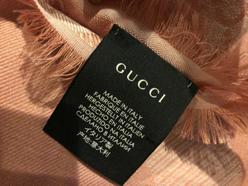 ♥️美品♥️GUCCI正規品マフラー箱付✨ピンクベージュ♥️