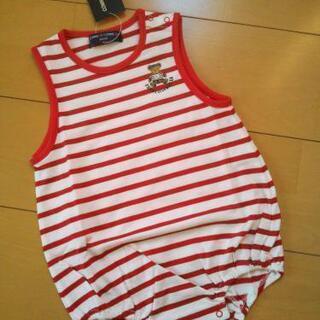 新品袖無コンビオール70赤ストライプ☆ベビーグンゼGUNZEコムサの画像