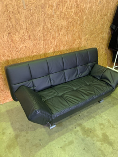 美品!!メーカー不明 ソファーベッド リクライニング付き