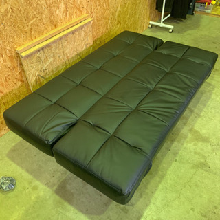 美品!!メーカー不明 ソファーベッド リクライニング付きの画像