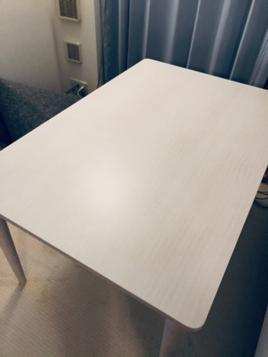 ダイニングテーブル 白 高さ65cm 幅120cm 奥行80cm 木製