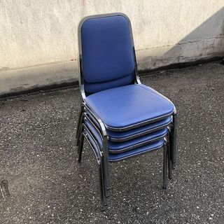 ★会議椅子★ スタッキングチェア KOKUYO 4脚セット 座面...