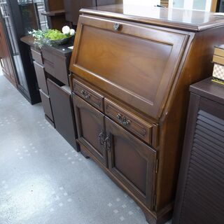 karimoku カリモク ライティング デスク 書斎机 ノートパソコン対応　モノ市場半田店 131の画像