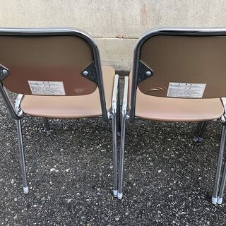★会議椅子★ スタッキングチェア LION JOIFA620 4脚セット 座面35cm角 全長約76cmの画像