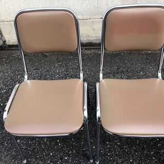 ★会議椅子★ スタッキングチェア LION JOIFA620 4脚セット 座面35cm角 全長約76cmの画像