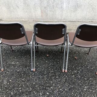 ★会議椅子★ スタッキングチェア KOKUYO JOIFA606 6脚セット 全長約74cmの画像
