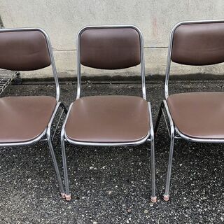 ★会議椅子★ スタッキングチェア KOKUYO JOIFA606 6脚セット 全長約74cmの画像