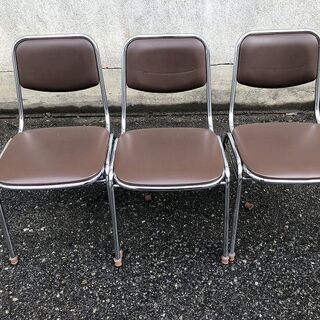 ★会議椅子★ スタッキングチェア KOKUYO JOIFA606 6脚セット 全長約74cmの画像