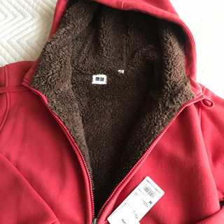 新品タグ付き　UNIQLO ユニクロ　メンズ、ボアフルジップパー...