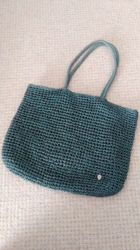 ★完売★☆新古品☆　若草色・編みバッグ（Bleu Bleuet）