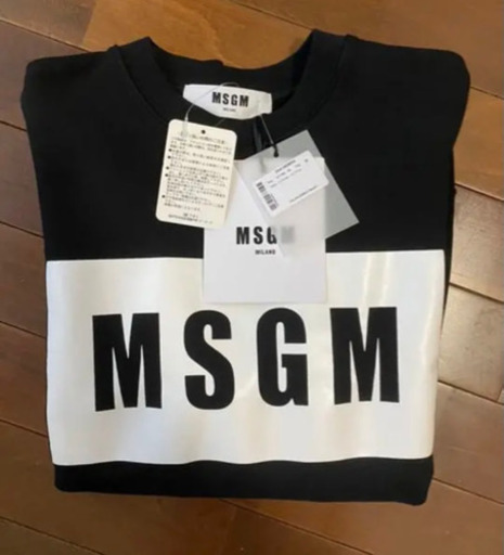 MSGM ブランド スウェット ロゴ入り 長袖 ブラック