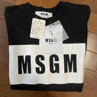 MSGM ブランド スウェット ロゴ入り 長袖 ブラック