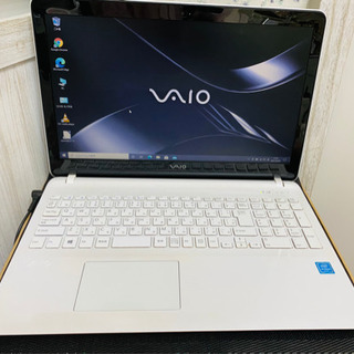 快適ノート◆VAIO VJF156C11N◆白◆新品SSD240GB◆メモリ8GB WEBカメラ◆バッテリー残多◆2017年