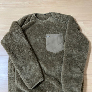ユニクロ　ファーフリースプルオーバー　ブラウン　Ｌの画像
