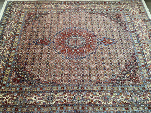 ムード産 ペルシャ絨毯 シルク入り 245×187cm