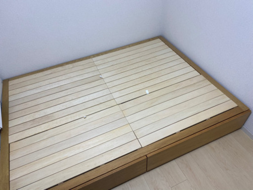 無印良品　収納ベッド　ダブル