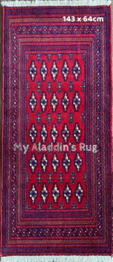 ペルシャン トルクメン トライバルラグ 143×64cm