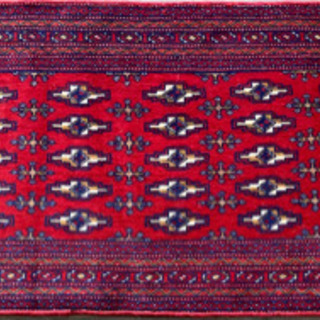 ペルシャン トルクメン トライバルラグ 143×64cmの画像