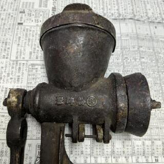 茶釜と粉砕器　昭和レトロな鉄器！の画像
