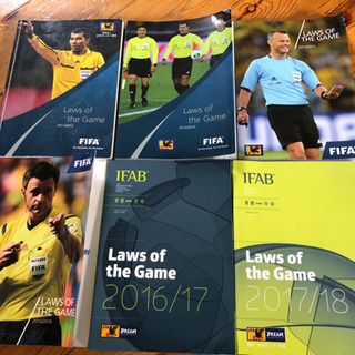 サッカー　審判　ルールブック　2011〜2018 まとめて