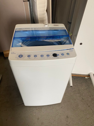 【2019年製】ハイアール 5.5kg 全自動洗濯機 ホワイトhaier JW-C55D-K