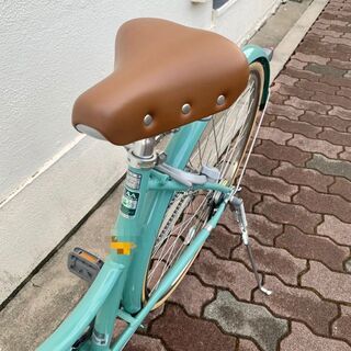 【中古美品】27型 自転車 エブリッジL（E.Xモダングリーン/シングル） EB70L【2017年モデル】の画像