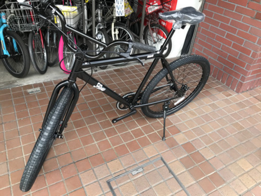 ★新車★26×2.10極太タイヤ　シングルスピード　ディスクブレーキ　ブラック