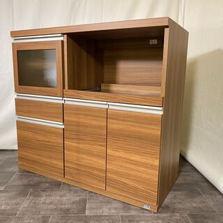 moco フナモコ ミドルレンジボード 茶 収納棚 食器棚 中古品