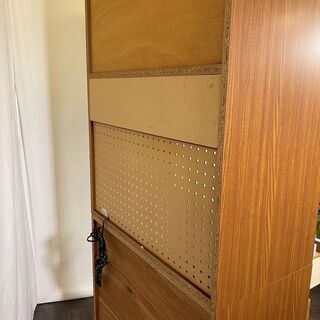 unico ウニコ レンジボード ストラーダシリーズ 茶 収納棚 食器棚 中古品