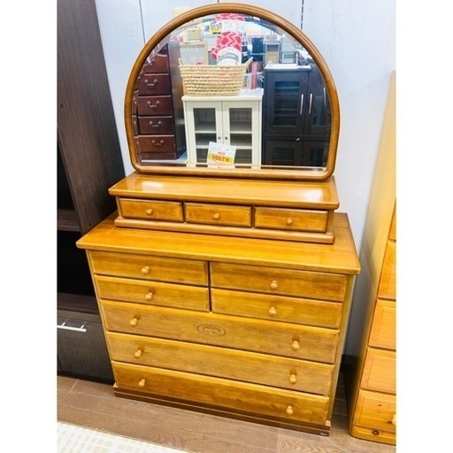 【☀️オススメ商品☀️】✨モリタインテリア タンス ローズマリー 鏡台付✨