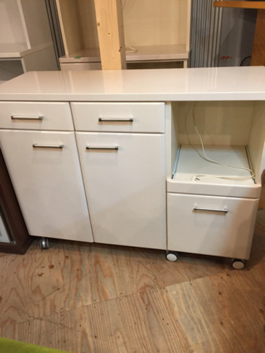 マルミツ キッチンボード キッチンカウンター 食器棚 120㎝幅