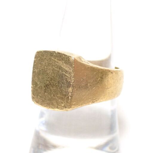 E416 K24 純金 印台 指輪 リング 26.2g 18号