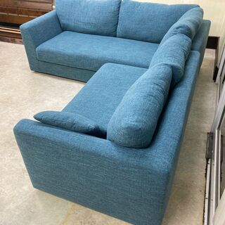 【L字ソファ】ソファ 家具 ファブリック 布の画像