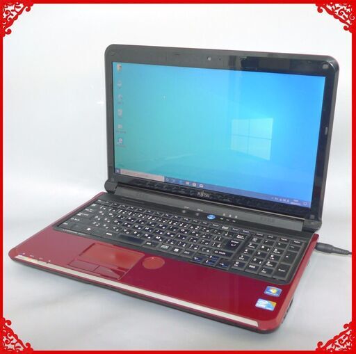 送料無料 1台限定 ノートPC 中古良品 15.6型 富士通 AH53/C Core i3 4GB 640G DVDRW 無線 webカメラ Windows10 テンキー付き LibreOffice