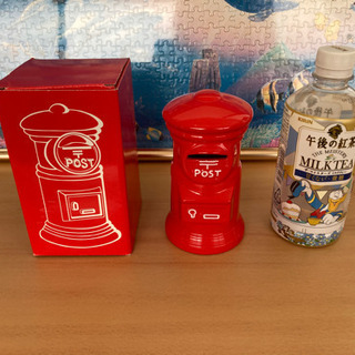 陶器のポスト貯金箱