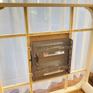 こたつ　白、ダークブラウン木目調の画像