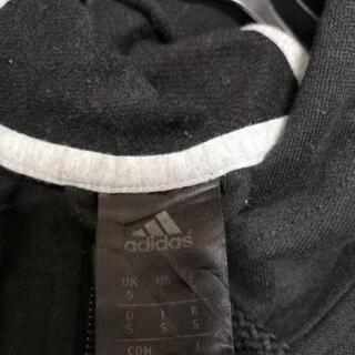adidasアディダス パーカージャージ メンズ／レディース ブラック Mサイズの画像