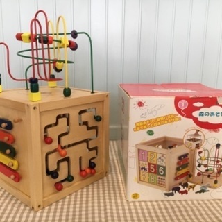 森のあそび箱、ぐらぐらくるくる　知育玩具　木製おもちゃ